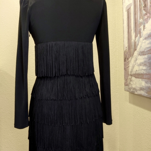 HOT! Muse Black Fringe Dress - Picture 6 of 6